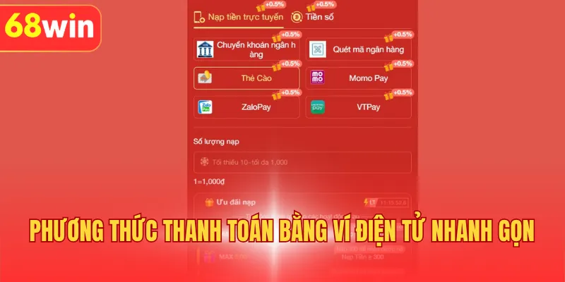 Phương thức thanh toán bằng ví điện tử nhanh gọn